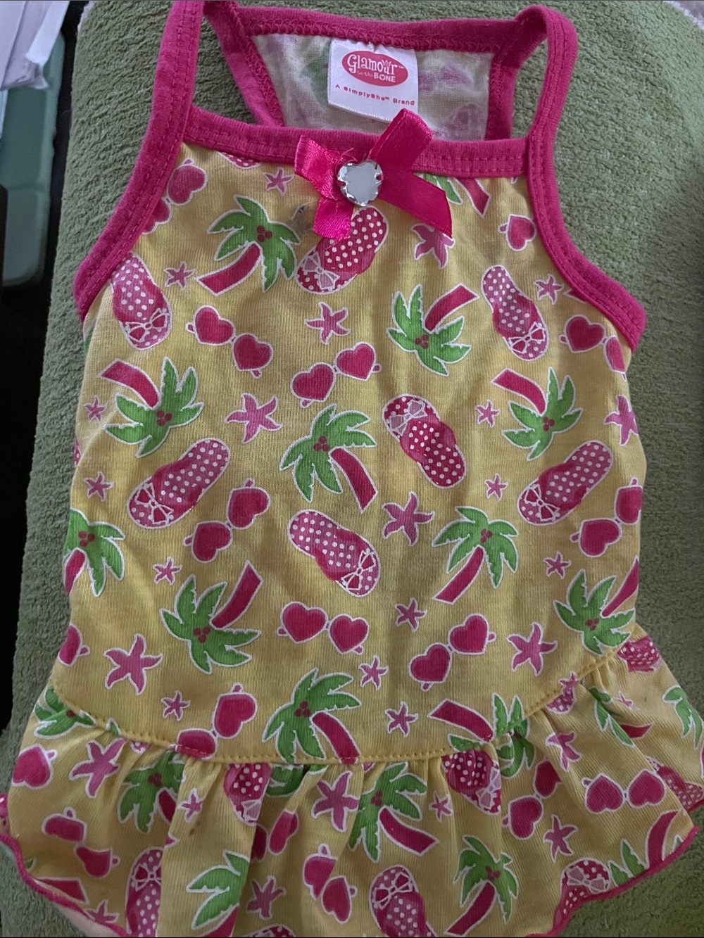 Pink & Yellow Tropical Dog Dress - Cute Summer Outfit